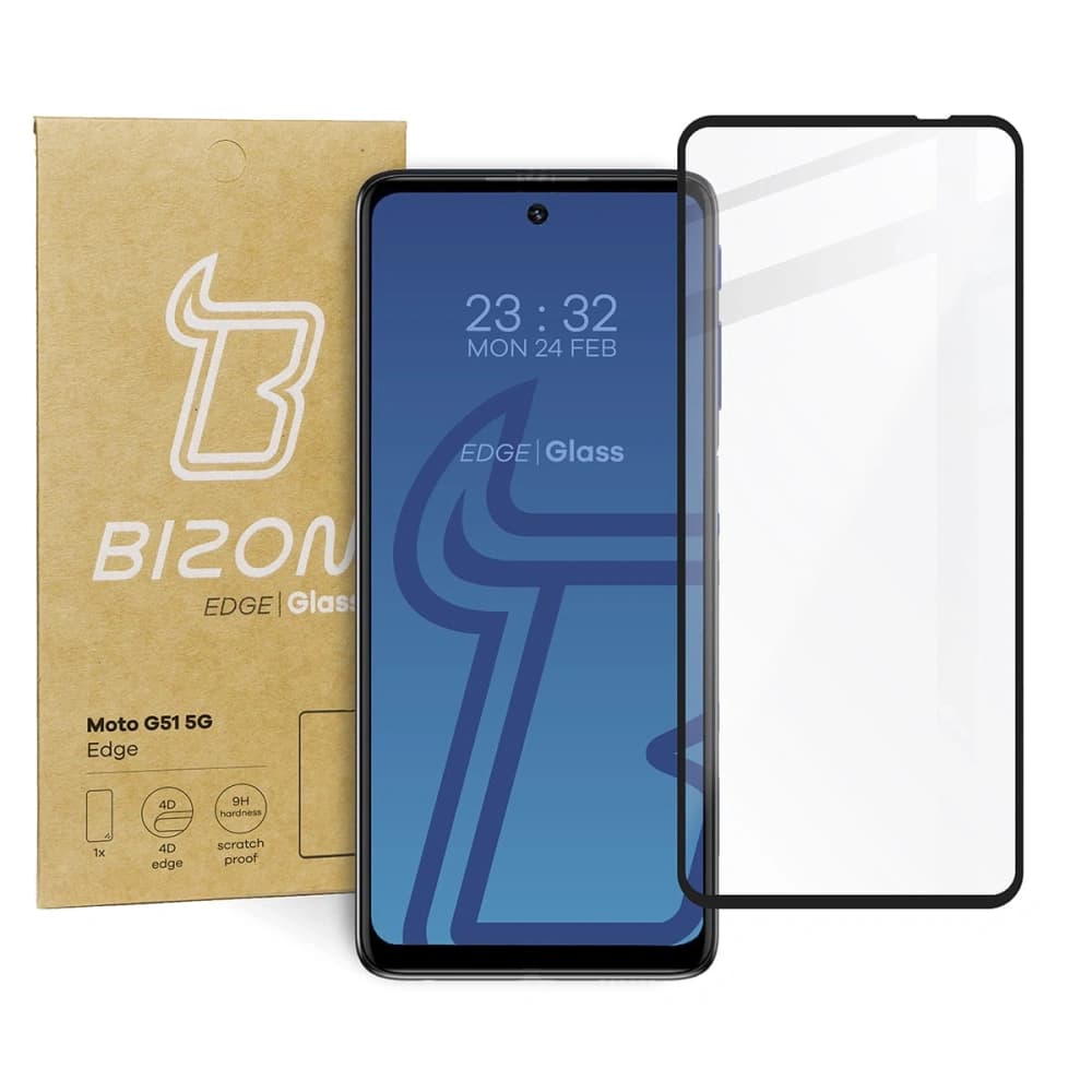Bizon Glass Edge Moto G51 5G schwarz - 1