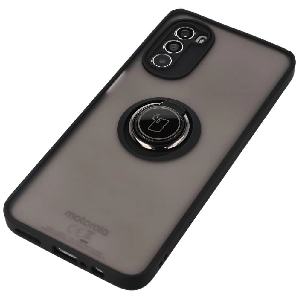 Bizon Case Hybrid Ring Motorola Moto G52 / G82 smoky with a black frame - 3