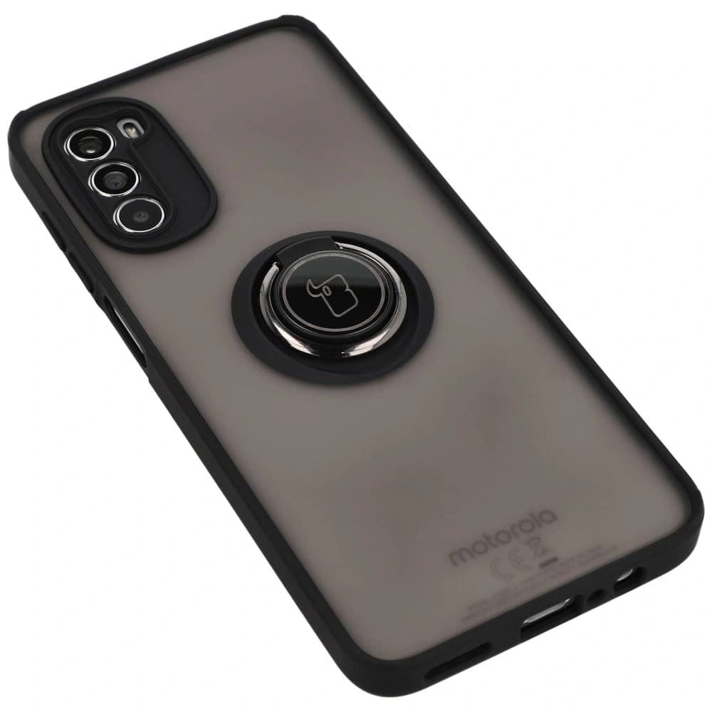 Bizon Case Hybrid Ring Motorola Moto G52 / G82 smoky with a black frame - 4