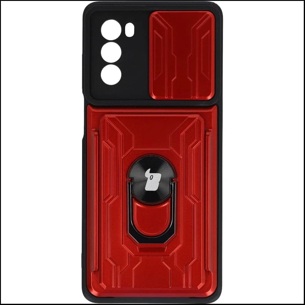 Bizon Case Camshield Kartensteckplatz Ring Moto G62 5G rot - 1