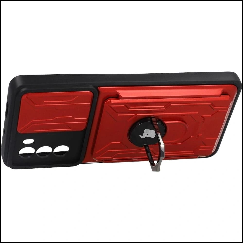Bizon Case Camshield Kartensteckplatz Ring Moto G62 5G rot - 3