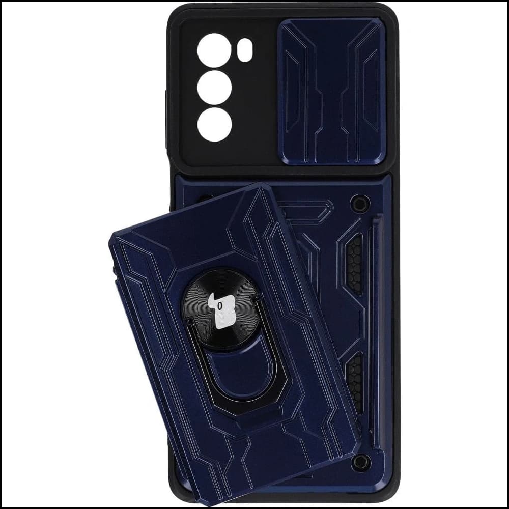 Bizon Case Camshield Kartensteckplatz Ring Moto G62 5G navy blau - 4