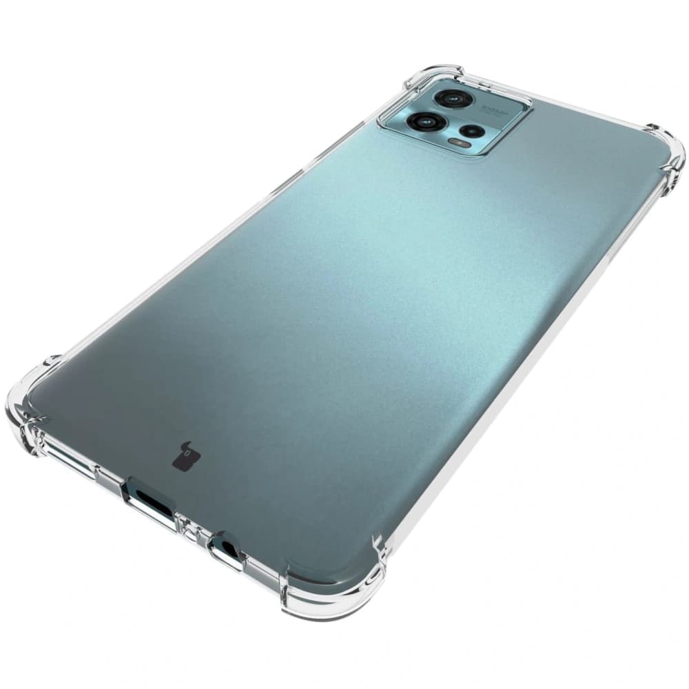 Bizon Case Clear Pack Hülle + 2x Bildschirmfolie Motorola Moto G72 klar - 6