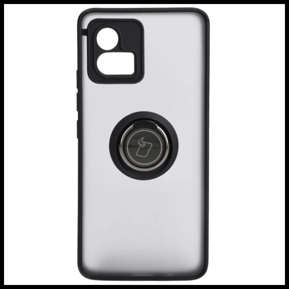 Bizon Case Hybrid Ring Motorola Moto G72 smoky with a black frame - 2
