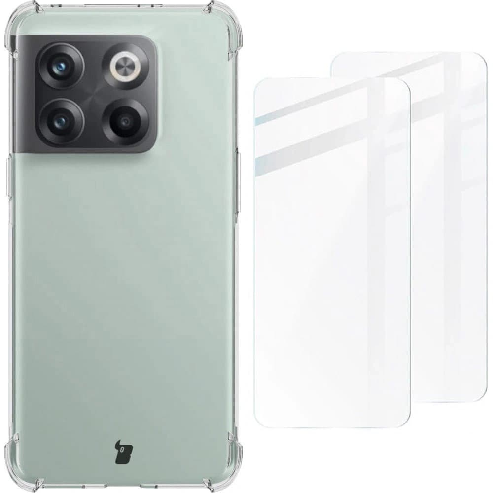Bizon Case Clear Pack case + 2x screen glass OnePlus 10T clear - 1
