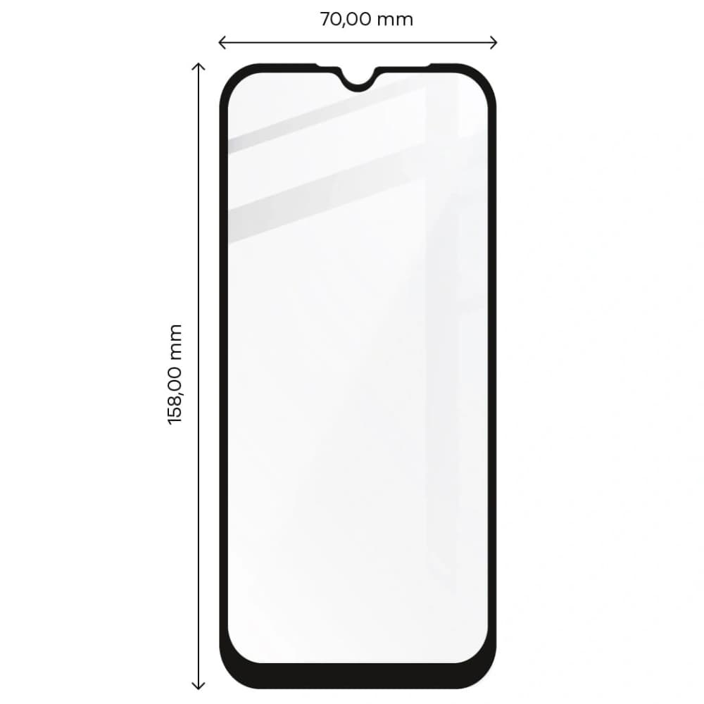 Bizon Glas Rand Oppo A31 schwarz - 2