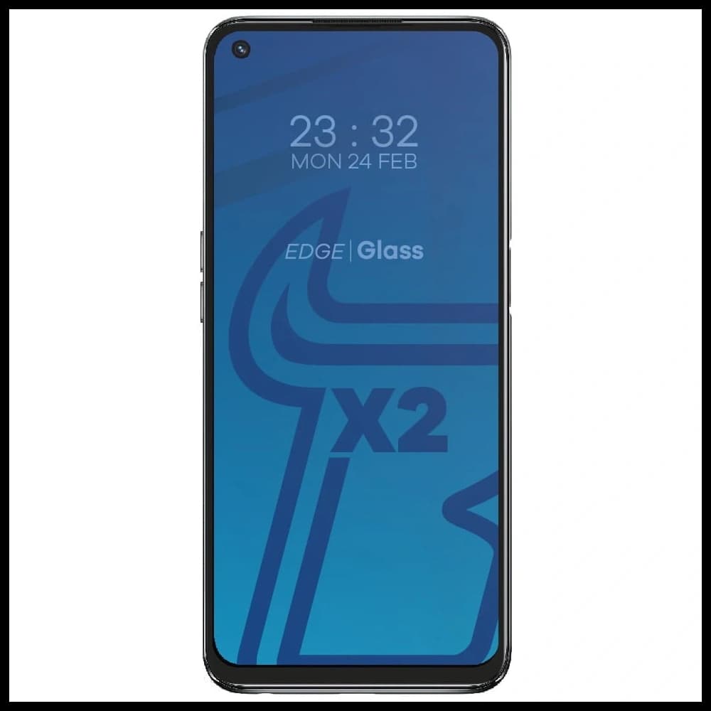 Bizon Glas Edge gehärtetes Glas - [2 PACK] + Linsenschutz Oppo A54 5G / A74 5G schwarz - 3