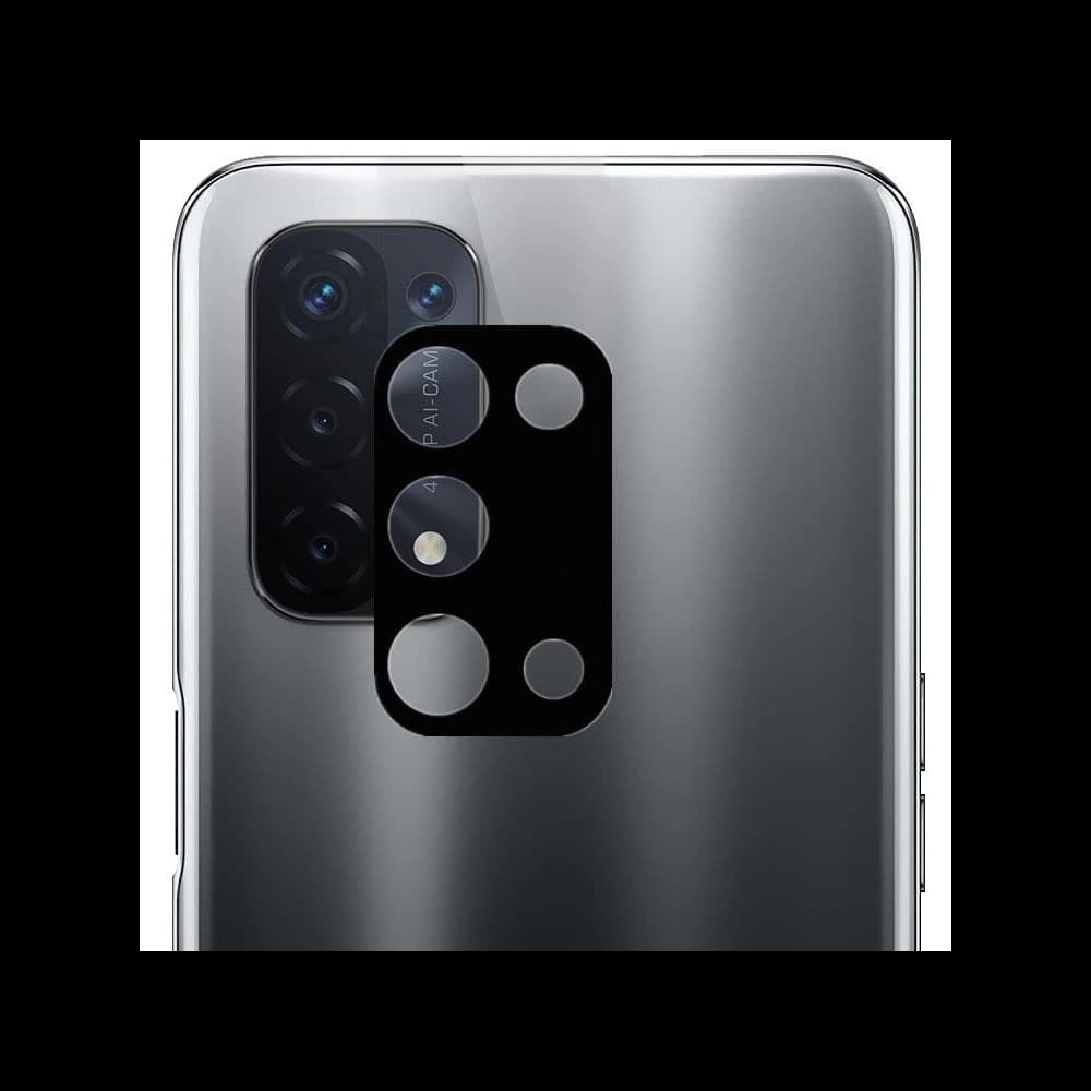 Bizon Glas Edge gehärtetes Glas - [2 PACK] + Linsenschutz Oppo A54 5G / A74 5G schwarz - 5