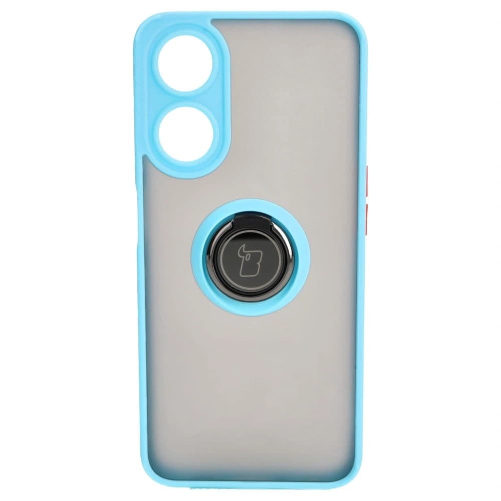 Bizon Case Hybrid Ring Oppo A78 5G smoky with a light blue frame - 2