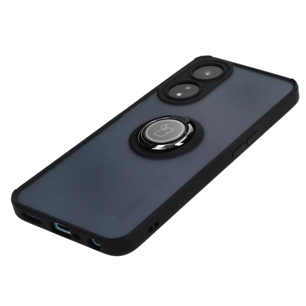 Bizon Case Hybrid Ring Oppo A78 5G rauchig mit einem schwarzen Rahmen - 3