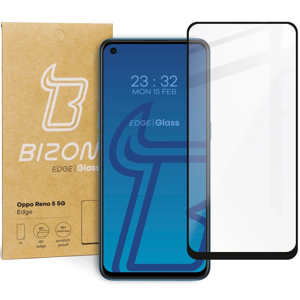 Bizon Glass Edge Oppo Reno 5 5G black - 1