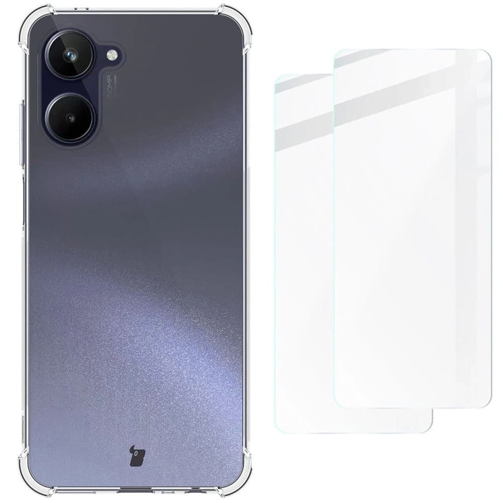 Bizon Case Clear Pack case + 2x screen glass Realme 10 4G clear - 1