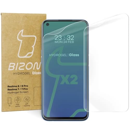 Bizon Glass Hydrogel Realme 7 / 7 Pro / 8 / Pro [2 PACK]