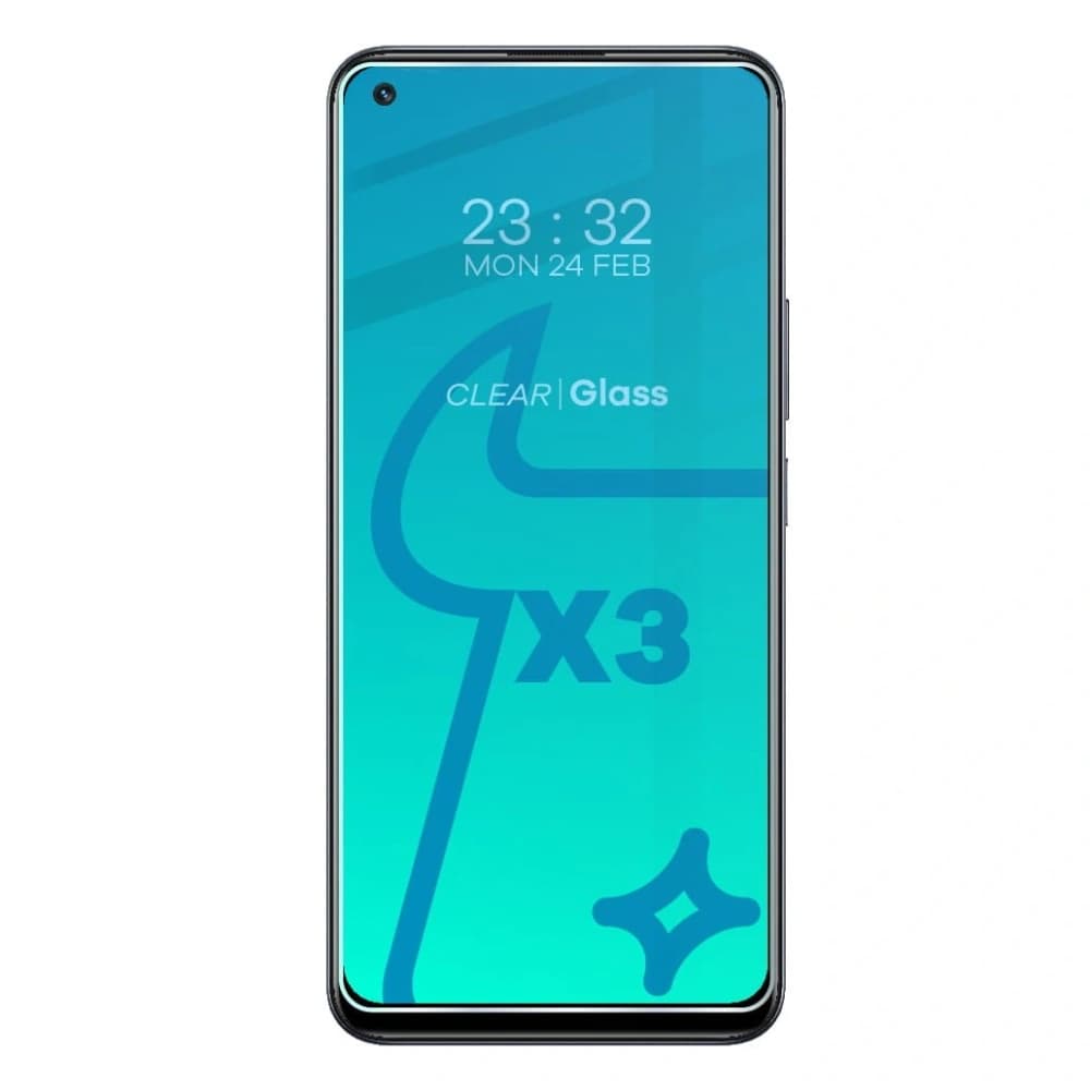 Bizon Glass Clear tempered glass - 3 pcs. + lens glass Realme 8 / 8 Pro - 3