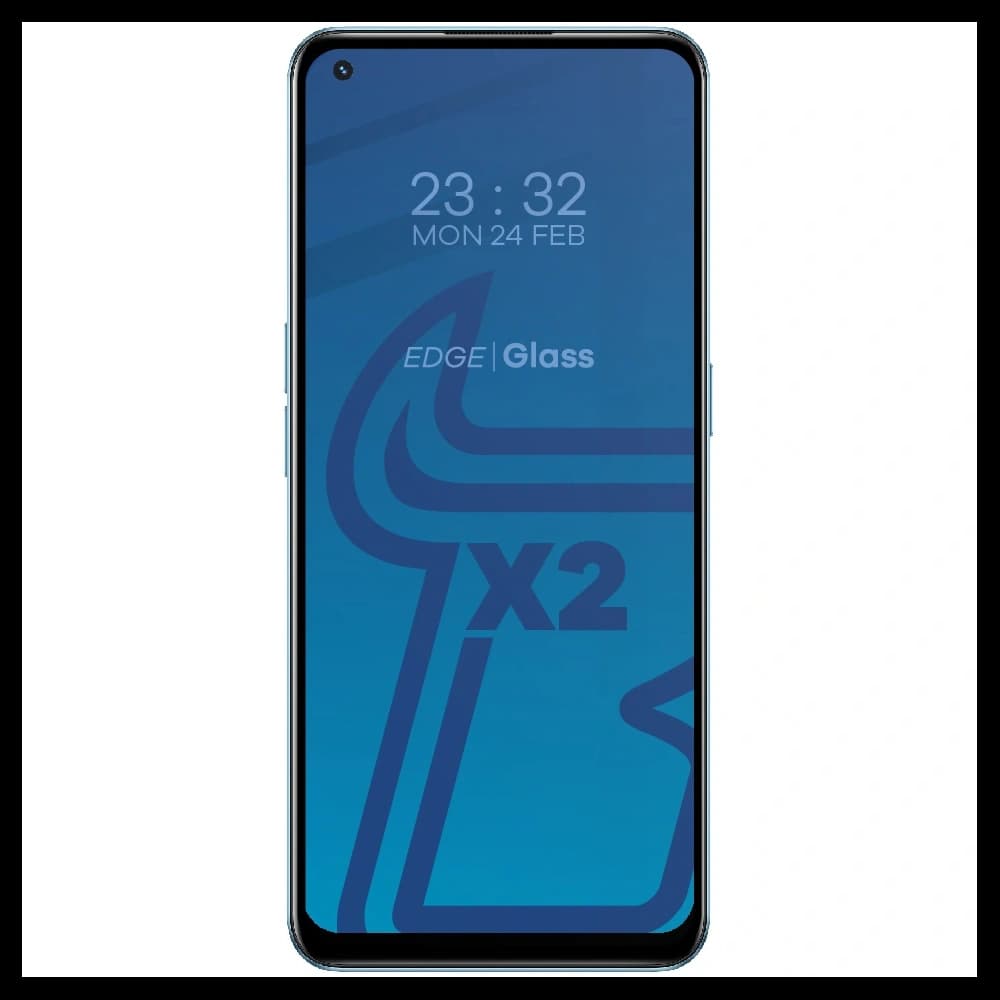 Bizon Glass Edge gehärtetes Glas - [2 PACK] + Linsenschutz für Realme 9 4G / Realme 9 Pro+ schwarz - 3