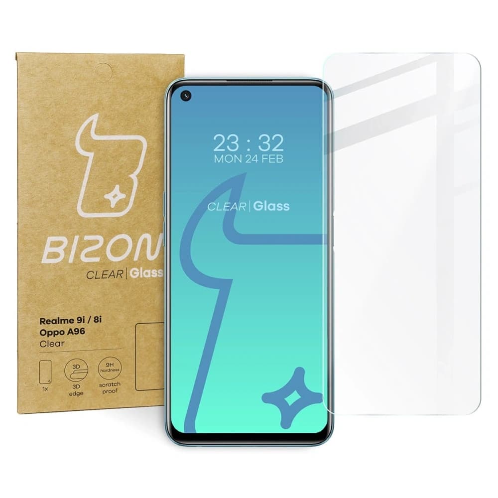 Bizon Glass Clear Realme 9i / Realme 8i / Oppo A96 - 1