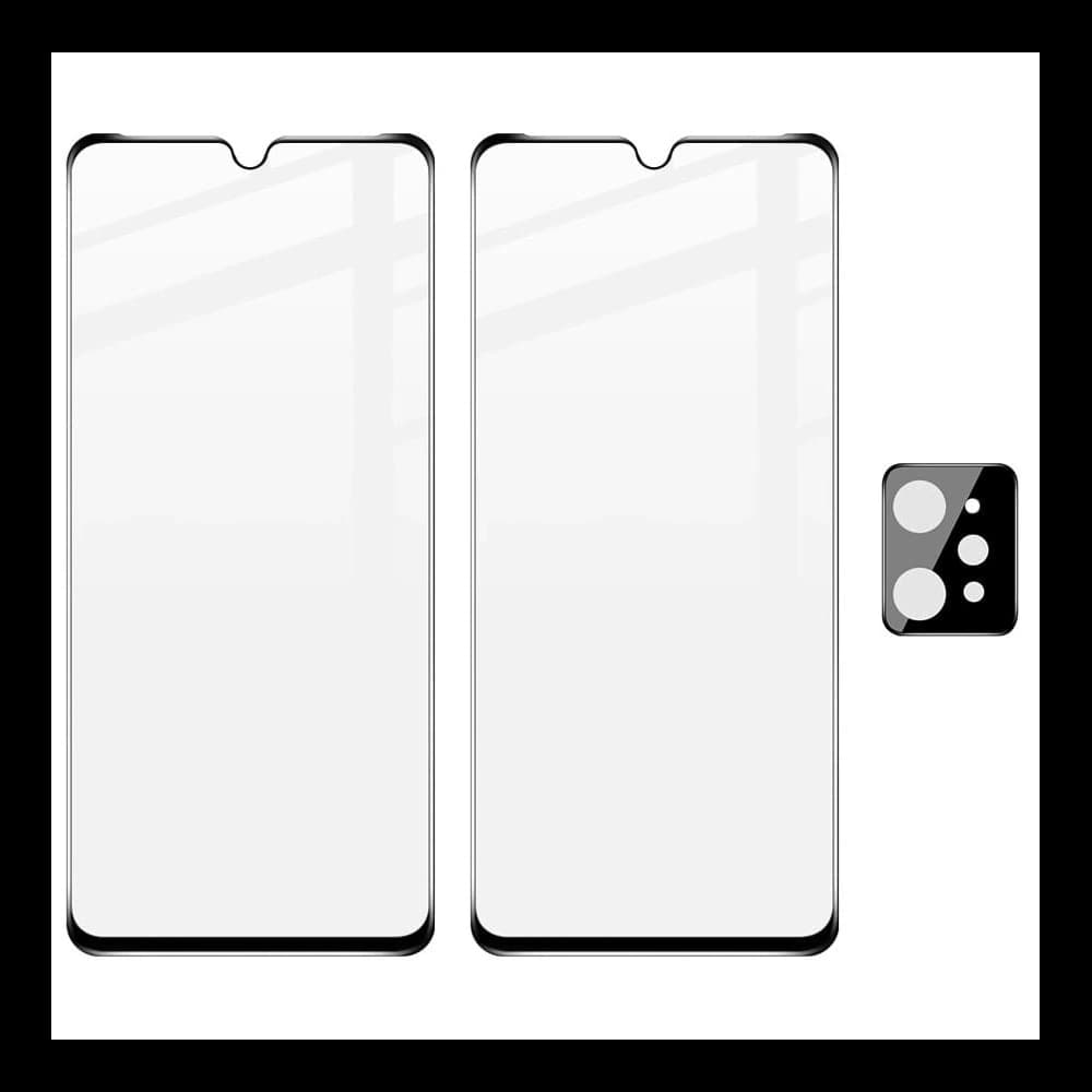 Bizon Glass Edge gehärtetes Glas - [2 PACK] + Linsenschutz Realme C31 schwarz - 4