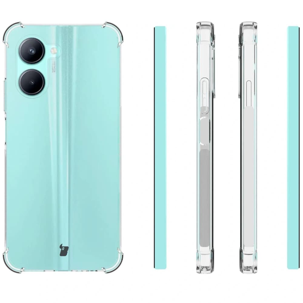 Bizon Case Clear Pack Hülle + 2x Bildschirmglas für Realme C33 klar - 4