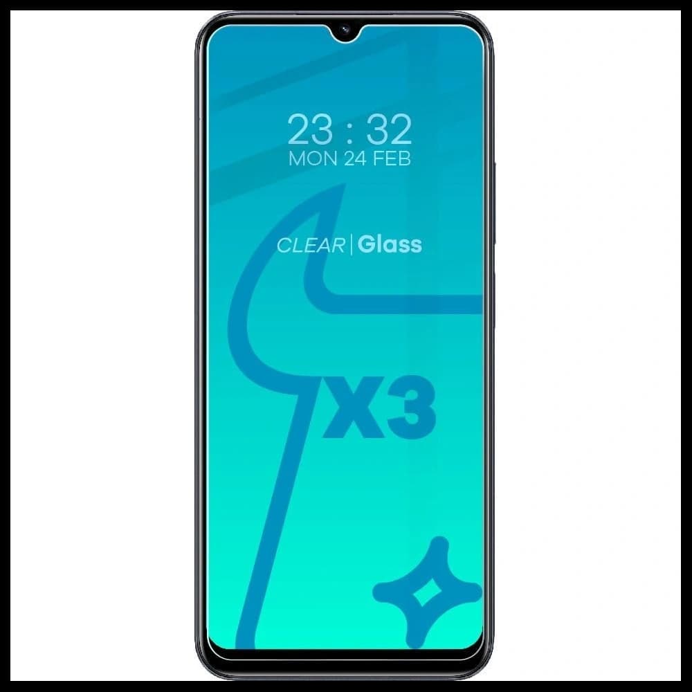 BIZON Clear 2 3x Bildschirmglas + Kameraglas für Realme C33 - 3