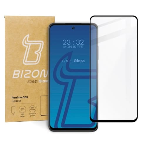 Bizon Glass Edge 2 Realme C55 / OnePlus Nord CE 3 Lite black
