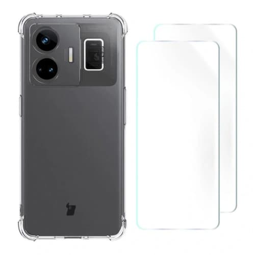 Bizon Case Clear Pack case + 2x screen film Realme GT3 clear