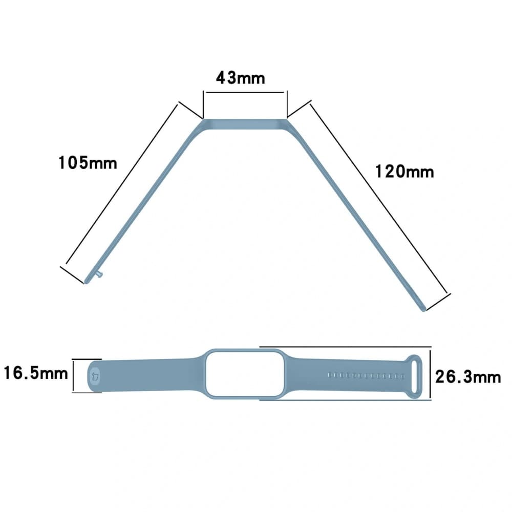 Bizon Strap + Case Watch Dots Xiaomi Redmi Smart Band 2 / Xiaomi Mi Band 8 Active blue - 2