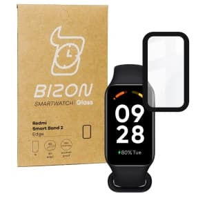 Bizon Glass Watch Edge Hybrid Redmi Smart Band 2 / Xiaomi Mi Band 8 Active black