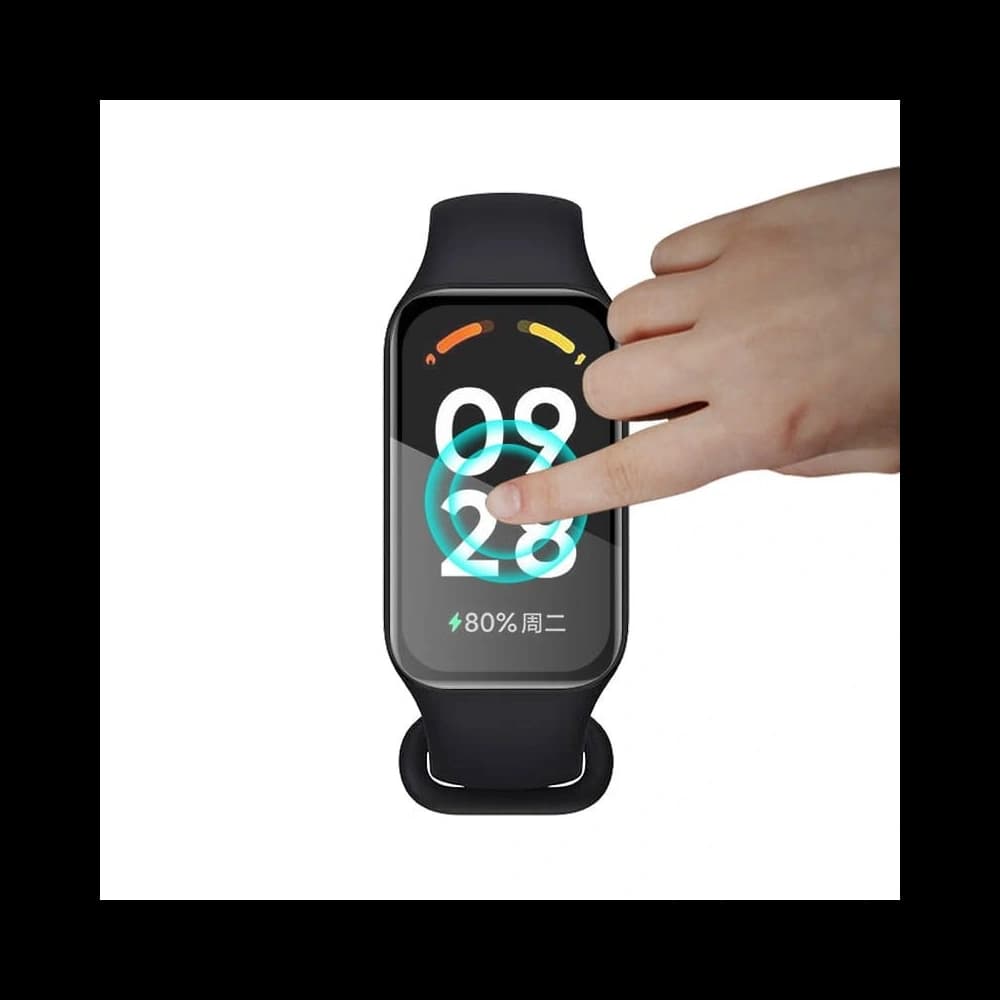 Bizon Glas Uhr Edge Hybrid Redmi Smart Band 2 / Xiaomi Mi Band 8 Aktiv schwarz - 3