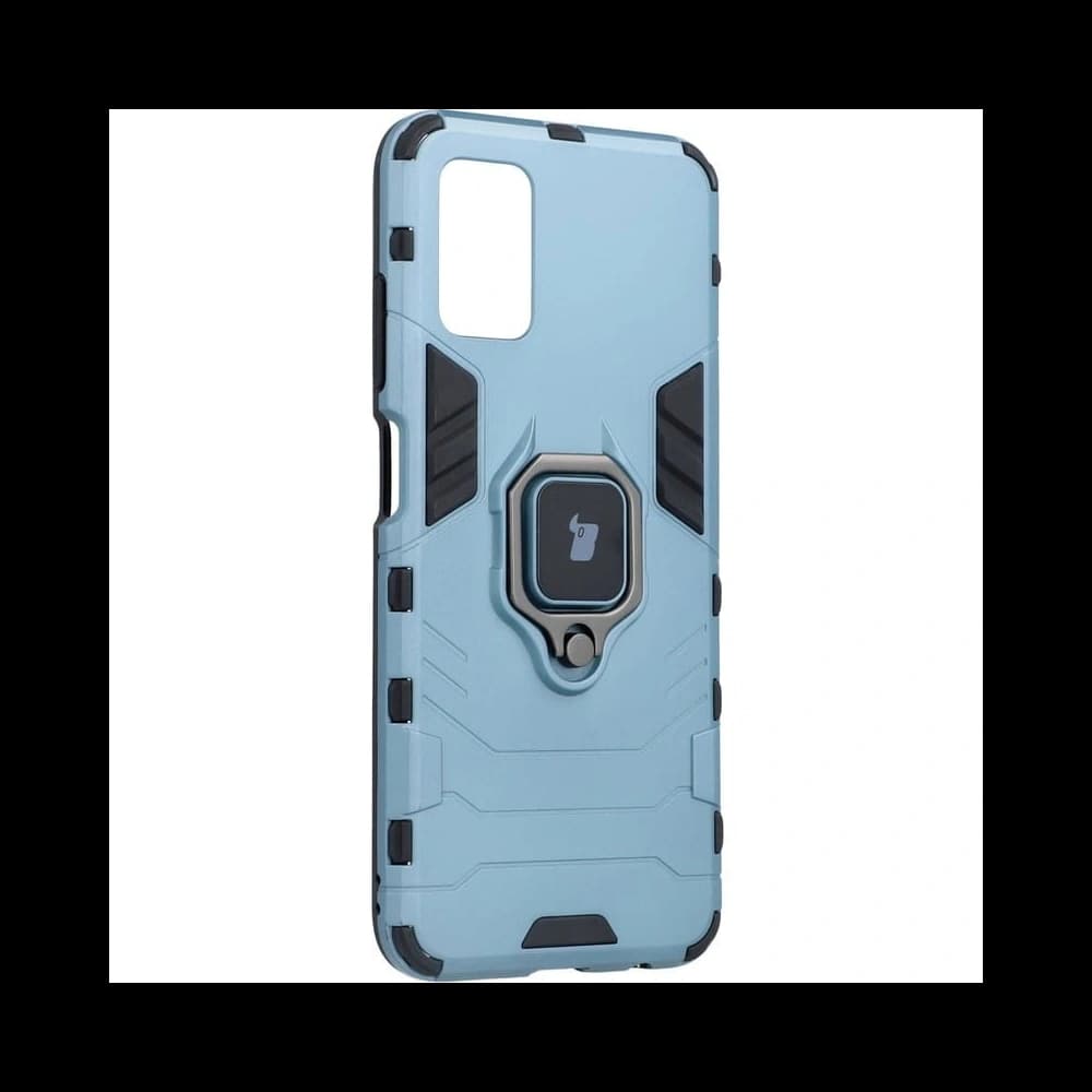 Etui Bizon Case Armor Ring do Samsung Galaxy A03S niebieskie - 2