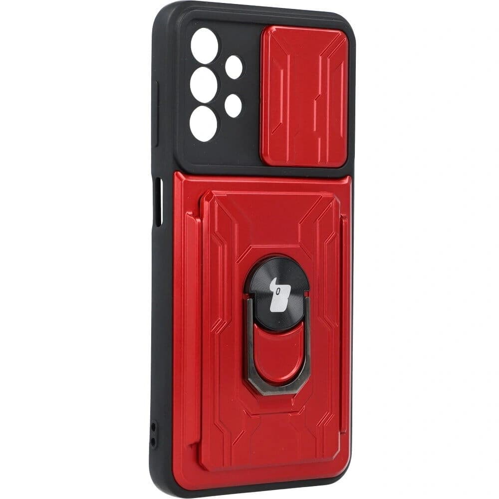 Bizon Case Camshield Card Slot Ring Samsung Galaxy A13 4G red - 2
