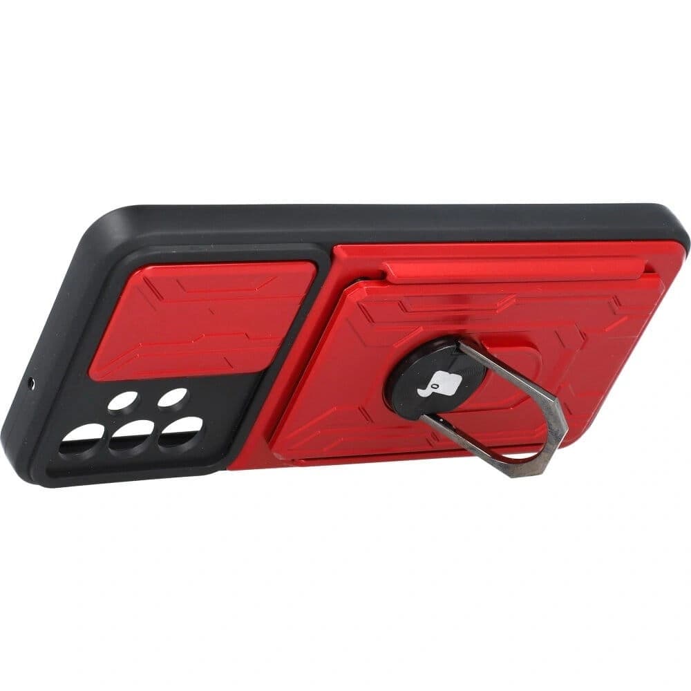 Bizon Case Camshield Card Slot Ring Samsung Galaxy A13 4G red - 3