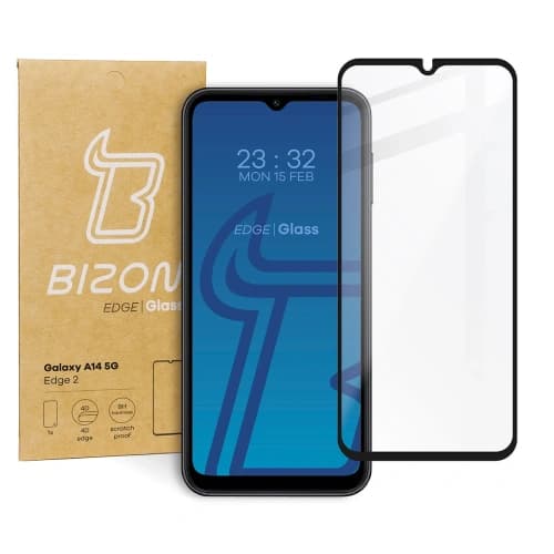 Bizon Glass Edge 2 Samsung Galaxy A14 4G/5G schwarz