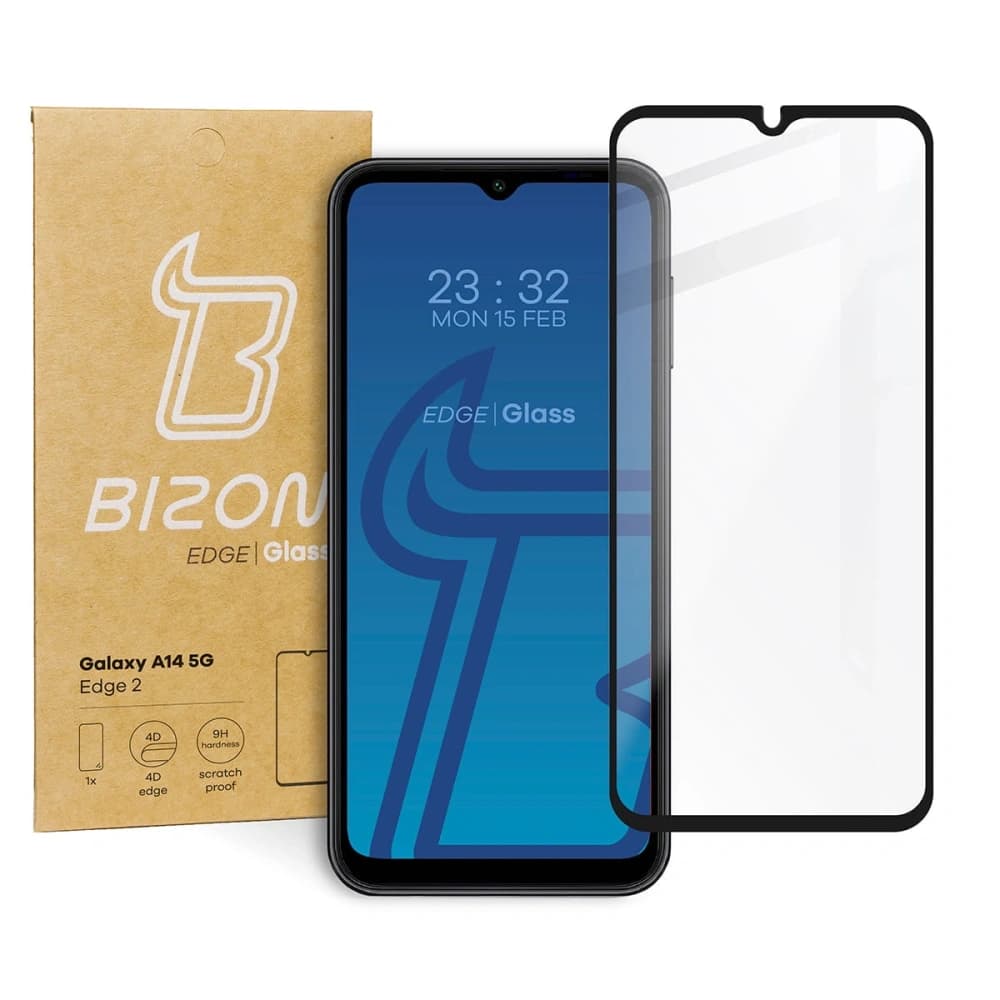 Bizon Glass Edge 2 Samsung Galaxy A14 4G/5G schwarz - 1