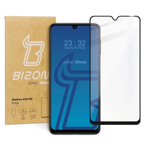 Bizon Glass Edge Samsung Galaxy A22 5G schwarz