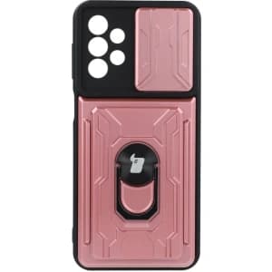 Bizon Case Camshield Card Slot Ring Samsung Galaxy A23 5G / 4G light pink