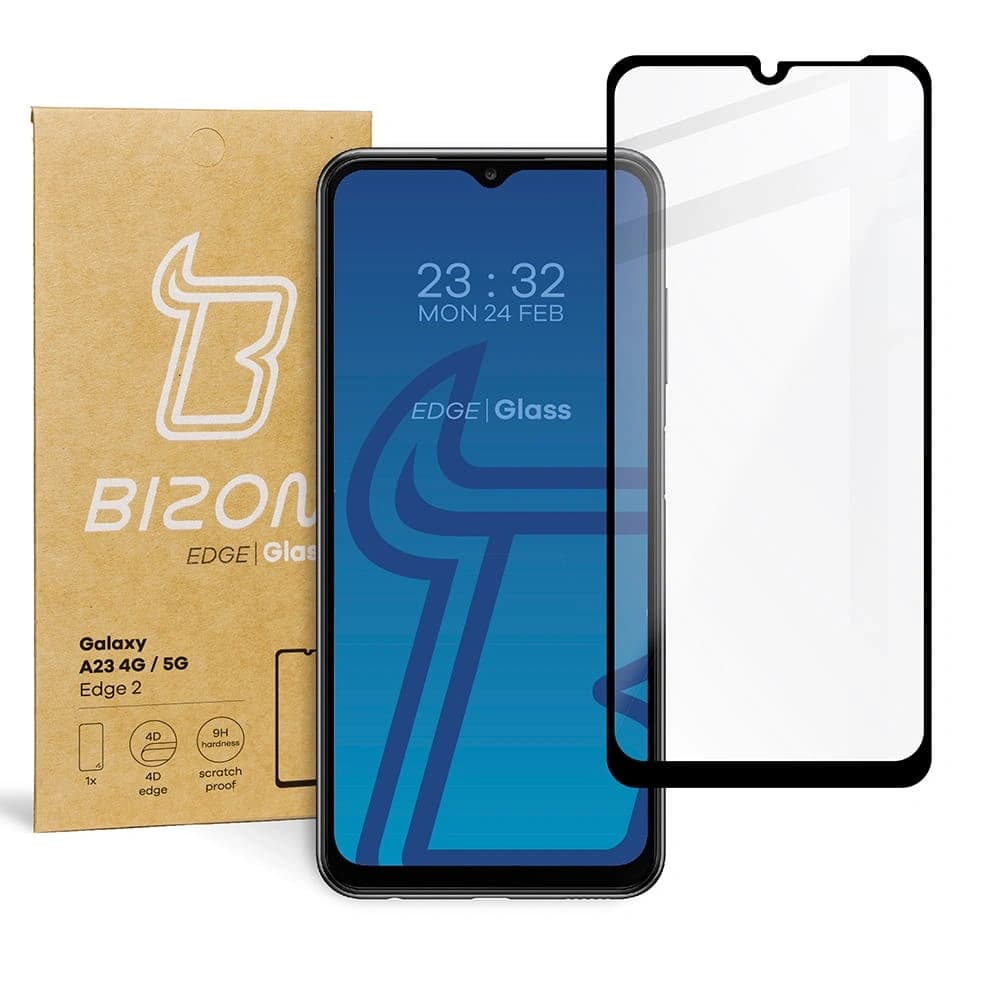 Bizon Glass Edge 2 Samsung Galaxy A23 5G / 4G black - 1