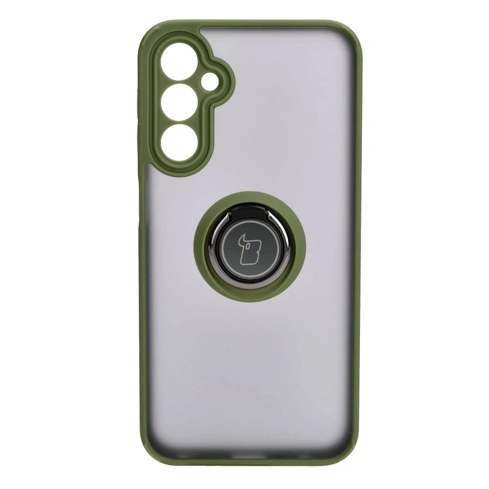 Bizon Case Hybrid Ring Samsung Galaxy A24 4G rauchig mit einem grünen Rahmen - 2