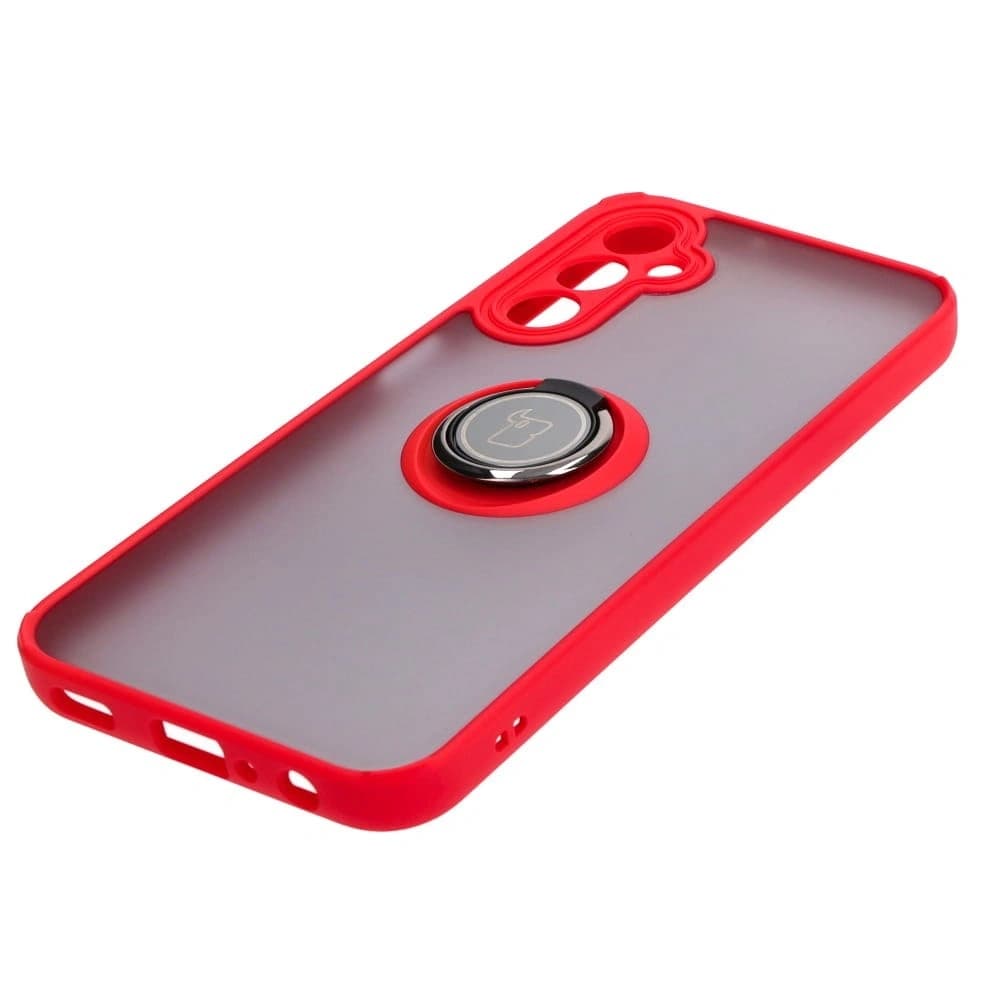 Bizon Case Hybrid Ring Samsung Galaxy A24 4G smoky with a red frame - 3