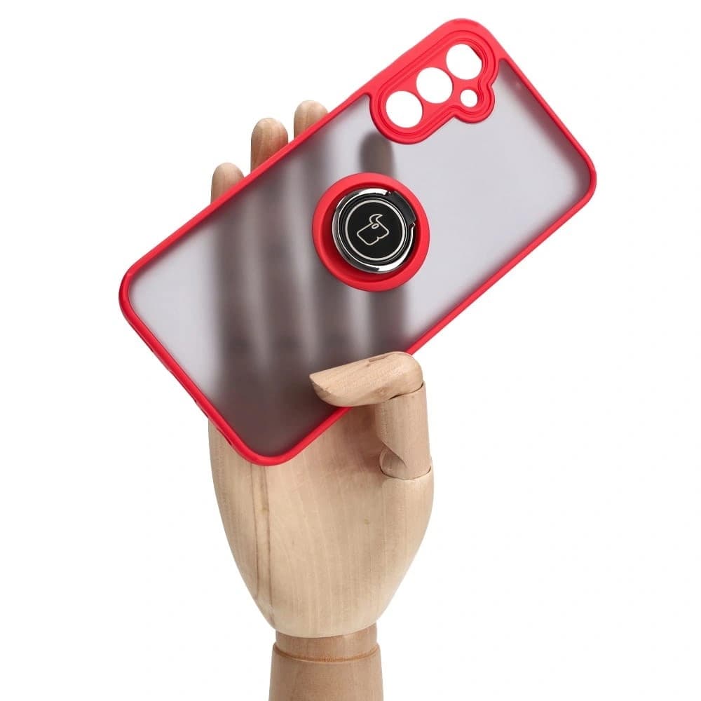 Bizon Case Hybrid Ring Samsung Galaxy A24 4G smoky with a red frame - 6