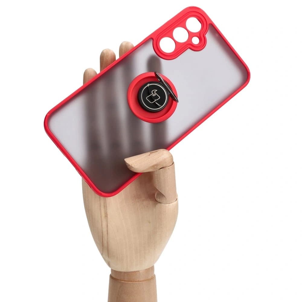 Bizon Case Hybrid Ring Samsung Galaxy A24 4G smoky with a red frame - 7