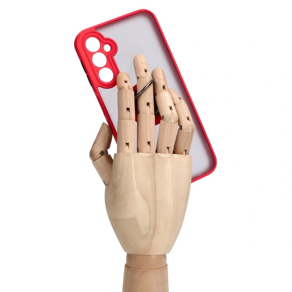 Bizon Case Hybrid Ring Samsung Galaxy A24 4G smoky with a red frame - 8