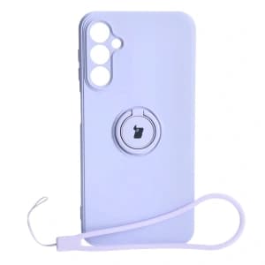 Bizon Case Silicone Ring Sq Samsung Galaxy A24 light purple