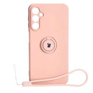 Bizon Case Silicone Ring Sq Samsung Galaxy A24 light pink