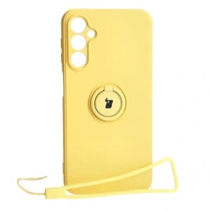 Bizon Case Silicone Ring Sq Samsung Galaxy A24 yellow