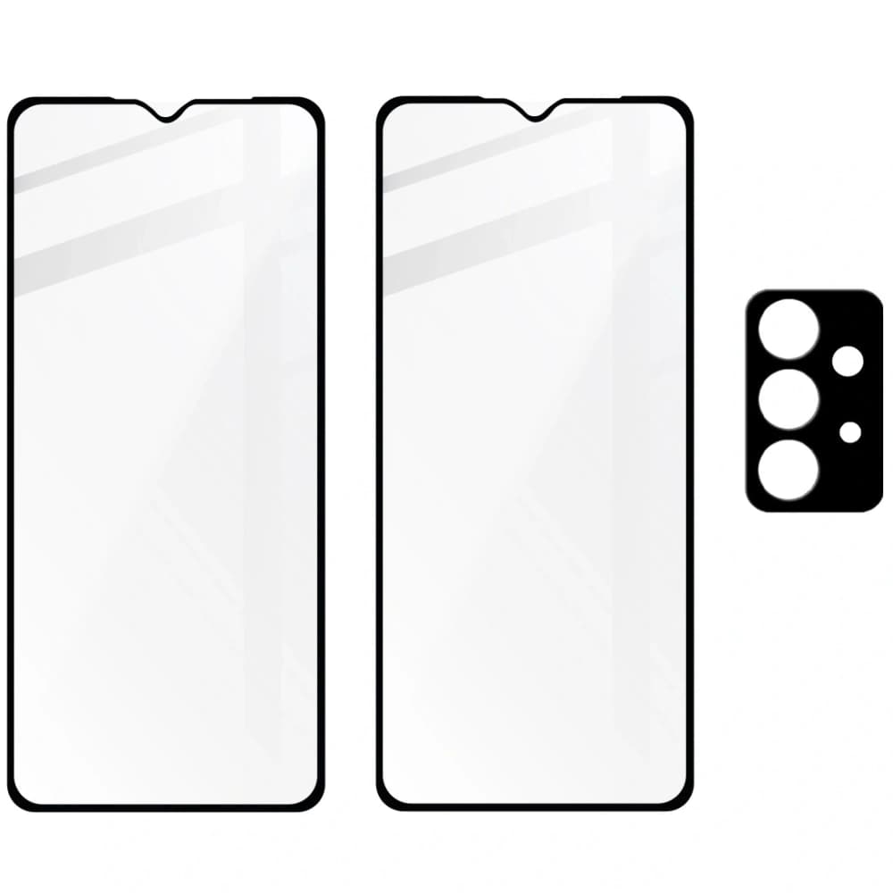 BIZON Edge Pack 2x Bildschirmglas + Kameraglas Samsung Galaxy A32 5G - 5