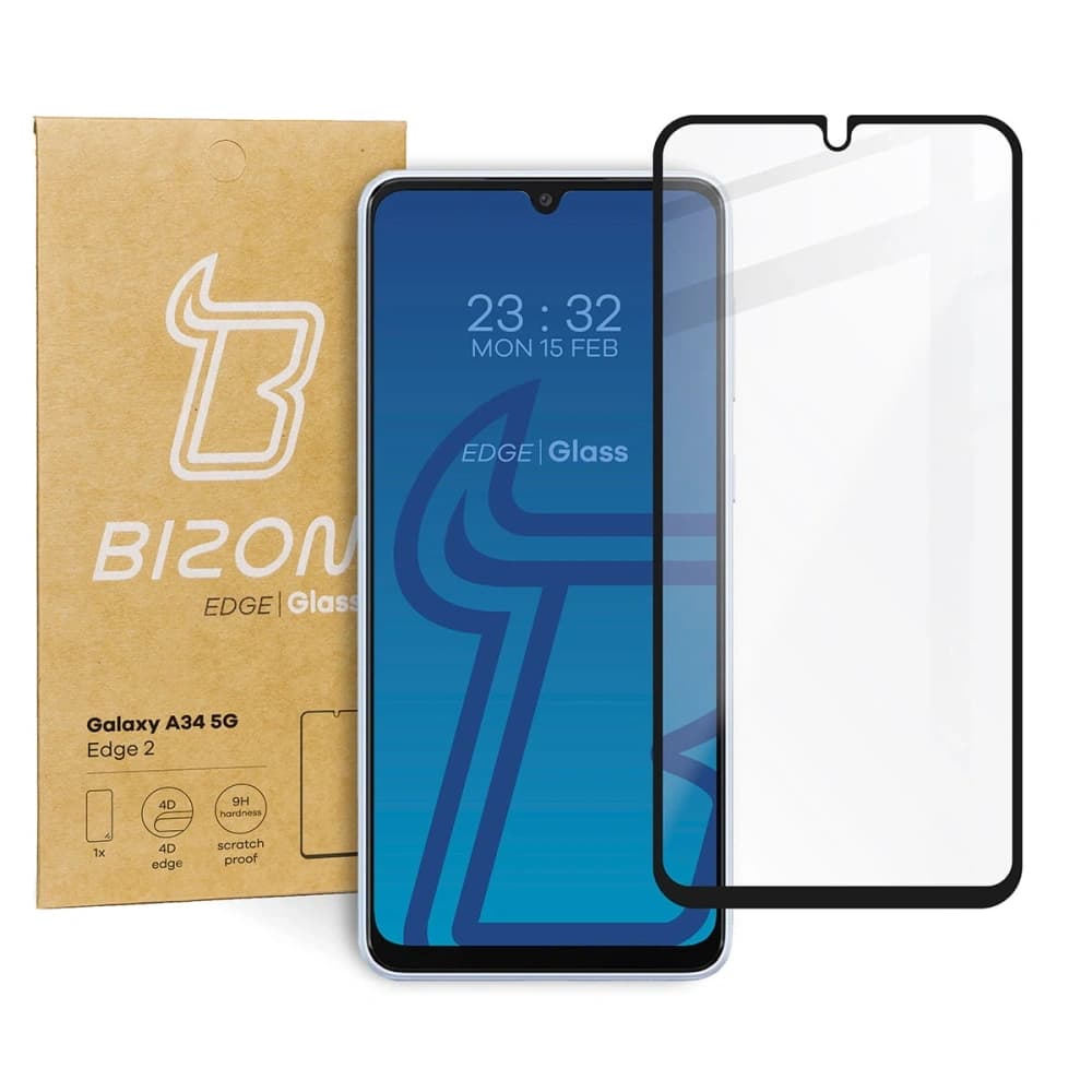 Bizon Glass Edge 2 Samsung Galaxy A34 5G black - 1