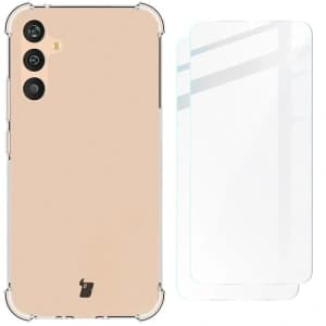 Bizon Case Clear Pack Hülle + 2x Bildschirmglas Samsung Galaxy A34 5G klar