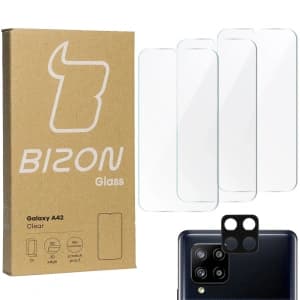 Bizon Glass Clear 3x tempered glass + lens glass Samsung Galaxy A42 5G