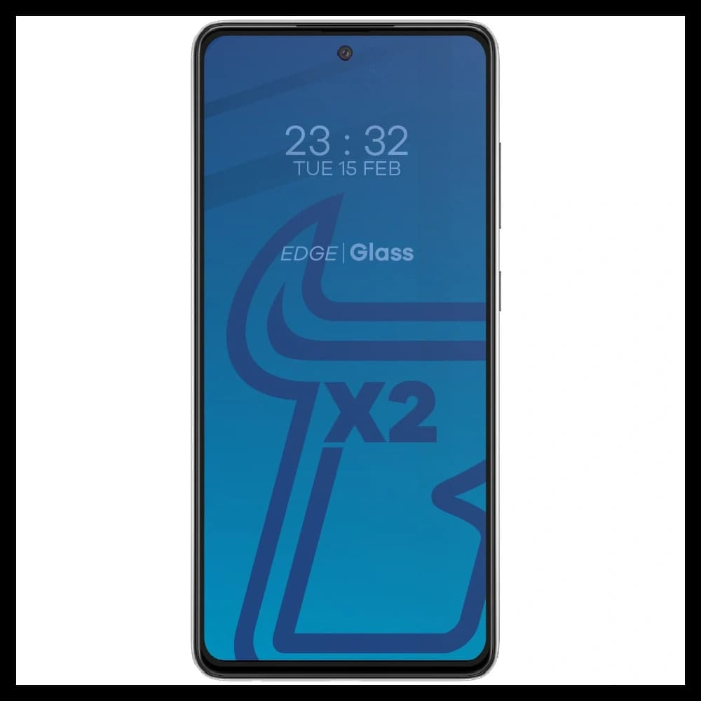 Bizon Glass Edge gehärtetes Glas - [2 PACK] + Linsenschutz Samsung Galaxy A52s 5G A52 4G/5G schwarz - 3