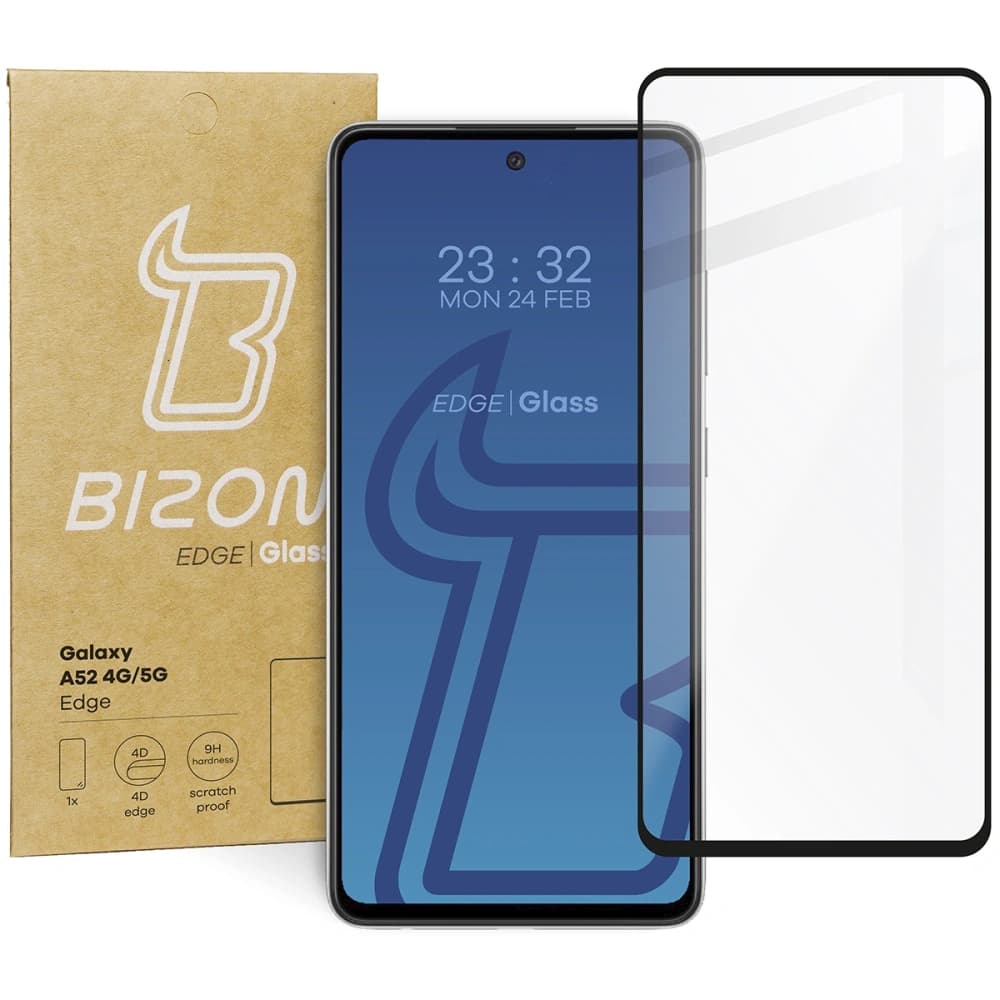 Bizon Glass Edge Samsung Galaxy A52s 5G A52 4G/5G schwarz - 1